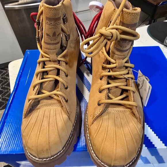 Adidas Superstar BOOT Sand Brown Black (JS0703) Men's Size 10 Boots Shoes NEW - Picture 4 of 12